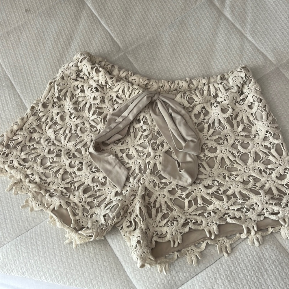 Union of Angels Crochet Shorts